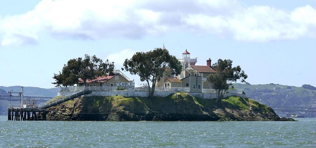 East Brother Light Station is an island bed and breakfast getaway in the San Francisco Bay. (Press Democrat file photo, 2002)4/18/2002: D1: The East Brother Light Station, first built in 1874 as a functional lighthouse for ships headed through the foggy narrows between the San Pablo and San Francisco bays, now is a remote bed and breakfast getaway in the middle of a major metropolitan area, with a peaceful ambiance, good food and spectacular vistas.
