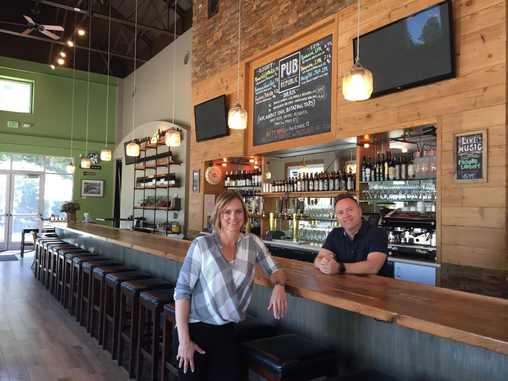 Jory Bergman and Mark Edwards own Pub Republic, which just celebrated its 5th anniversary in Petaluma. JULI LEDERHAUS FOR THE ARGUS-COURIER