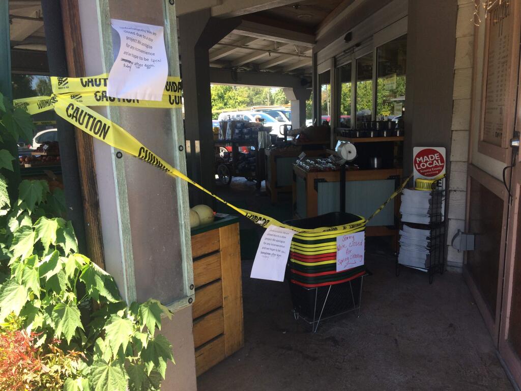 Pacific Market in Santa Rosa closed Friday morning and afternoon as part of a deep cleaning requested by Sonoma County public health officials. Recent work on the store's roof created 'entry points' for small rodents, according to the store's manager.