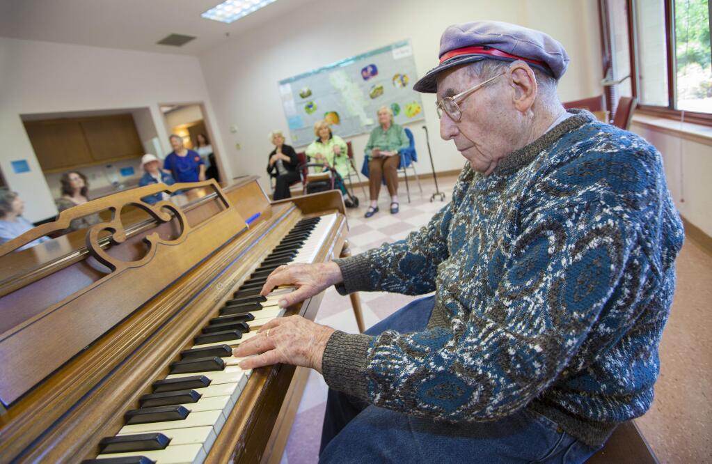 Robbi Pengelly/Index-TribuneHoward Weil has played the piano for The Council on Aging's seniors at Vintage House for over twenty years.
