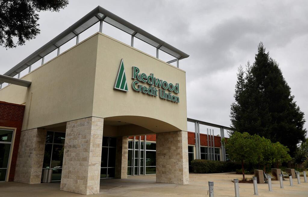 Redwood Credit Union, headquarted in Santa Rosa, is the North Bay’s largest such financial institution. (Christopher Chung/ The Press Democrat)