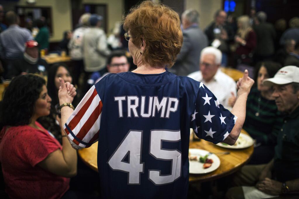 Supporters at a Denver watch party for President Donald Trump's State of the Union address. (CHET STRANGE / New York Times)