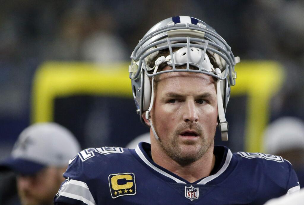 Dallas Cowboys tight end Jason Witten walks along the sideline during a game against the Los Angeles Chargers on Thursday, Nov. 23, 2017, in Arlington, Texas. (AP Photo/Ron Jenkins)