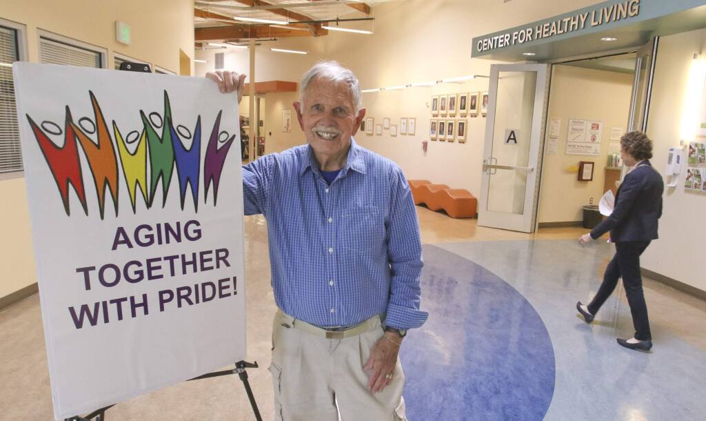 Gary 'Buz' Hermes at the Petaluma Health Center where he will be hosting the eight week 'Aging Together With Pride' group starting June 4 on Monday, May 23, 2016. (SCOTT MANCHESTER/ARGUS-COURIER STAFF)