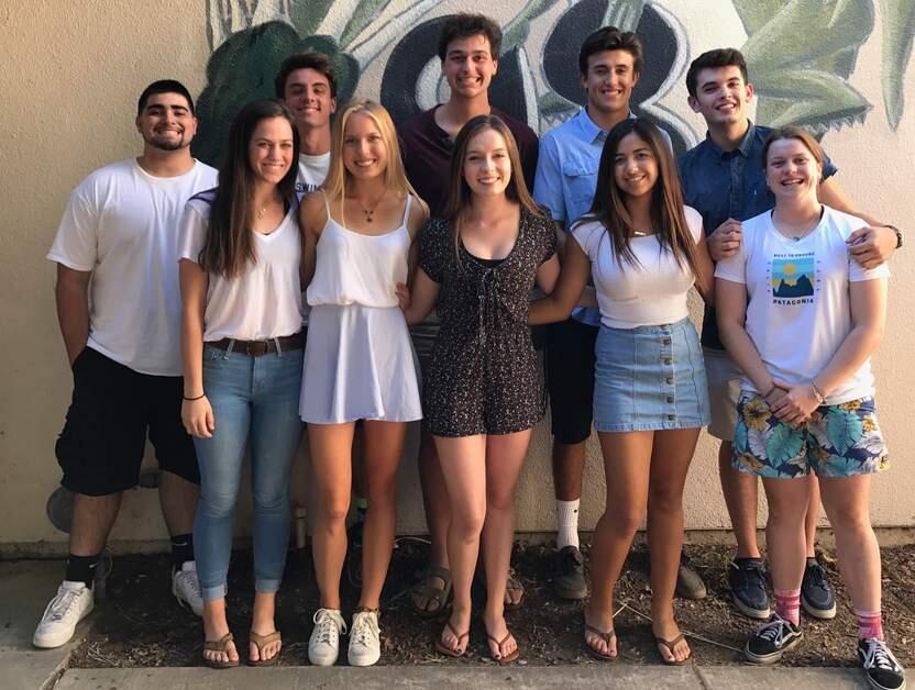 Sonoma Valley High School's 2017 Homecoming candidates include (from back left to right) Valentino Battaglini, Dominic Tommasi, Chris Bruton, Rocky Wetzel and Fabian Oseguera. Front from left to right is Louise Murphy, Jenna Ebert, Megan James, Hailey Anguiano and Ellie Bon.