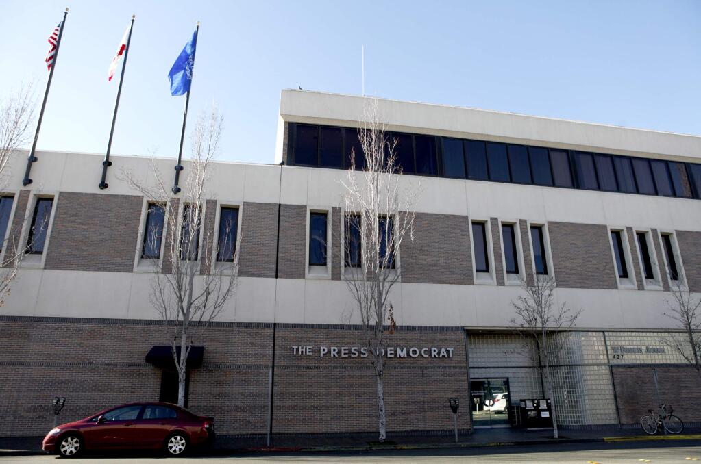 The Press Democrat building in Santa Rosa. (BETH SCHLANKER / The Press Democrat)