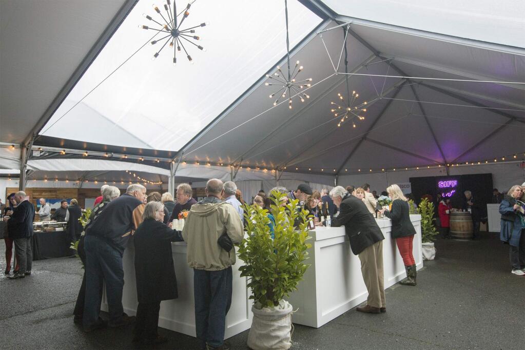 Various wineries offered tastings around a centrally-placed bar. And it was all about the wine and the food. The party that kicked off the Sonoma International Film Festival took place on Wednesday, March 21, a few hours before the opening-night films. (Photo by Robbi Pengelly/Index-Tribune)