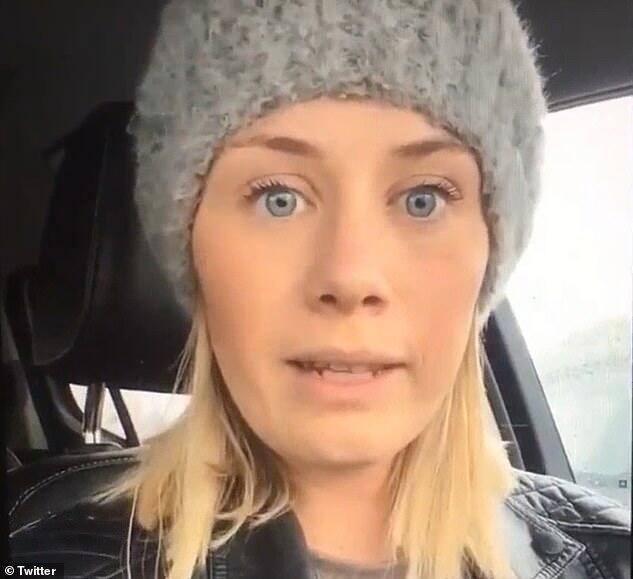 A screen grab from a since-deleted Instagram video in which Katie Sorensen, of Sonoma, recounted what she described as an attempted ’kidnapping’ of her children at a Michaels craft store in Petaluma. Sorensen has since been charged with giving false information to police. (SCREENSHOT/INSTAGRAM)