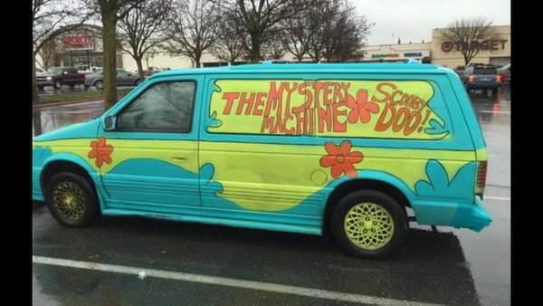 A Redding woman is accused of leading law enforcement on a high-speed chase through Shasta County in a minivan painted to look like the 'Scooby Doo' Mystery Machine. (WSOCTV/Twitter)