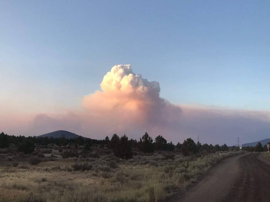 A wildfire burning in Modoc County on Monday, July 29, 2019. (USFS-MODOC/ TWITTER)