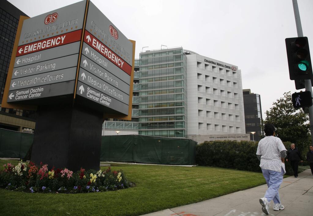 The exterior of Cedars-Sinai hospital, where 8-year-old Matadi Sela Petit died from complications from anesthesia. (Associated Press file photo)