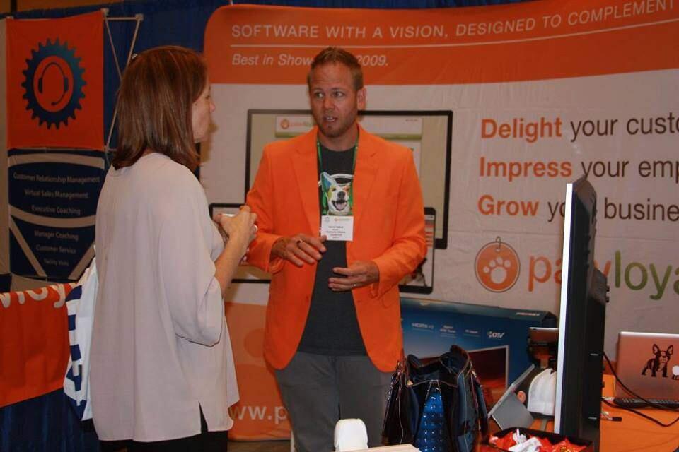 Garrett Tadlock is a frequent speaker at industry conference and hes well known for his gregarious personality and his signature orange blazer.