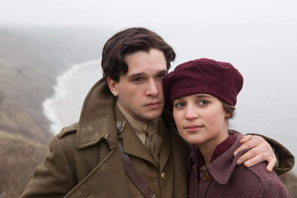 Sony Pictures ClassicsKit Harington as Roland Leighton and Alicia Vikander as Vera Brittain in 'Testament of Youth,' a drama based on Brittain's memoir of lher life during WWI.