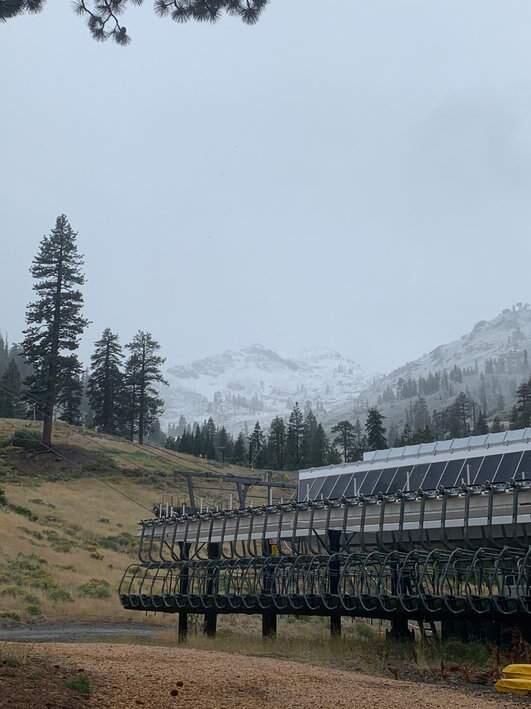 Snow falls on Squaw Valley's Lower Mountain on Monday, Sept. 16, 2019. (KRISTEN COSTA/ SQUAW VALLEY ALPINE MEADOWS)
