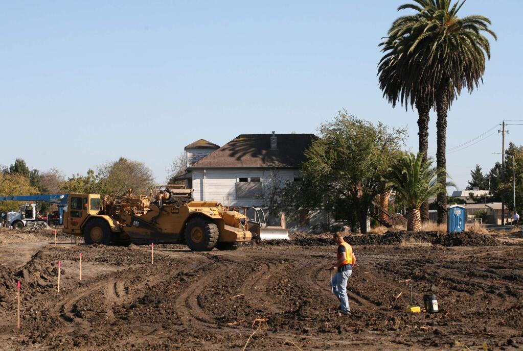 Construction grading going on at the corner of Palo Verde Way and N. McDowell in Petaluma on Tuesday, Sept. 30, 2014. (SCOTT MANCHESTER/ARGUS-COURIER STAFF)