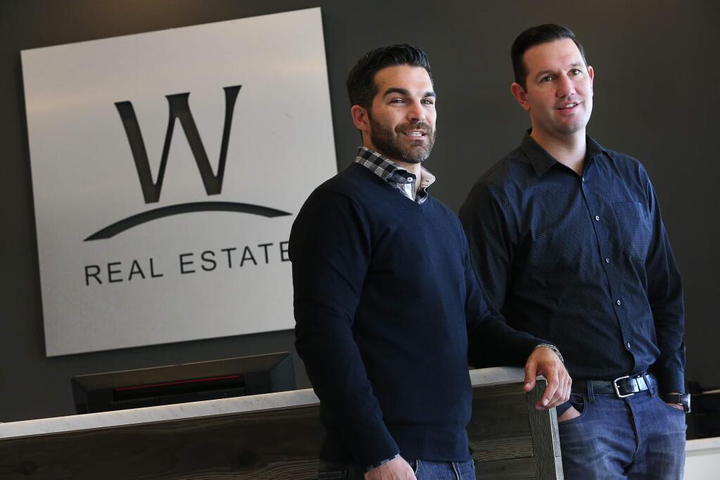 W Real Estate partners Randy Waller, left, owner and broker, and Tony Shira, owner and CEO, have grown their 9-year-old real estate business to include 80 agents, and have opened an additional office in Windsor.(Christopher Chung/ The Press Democrat)