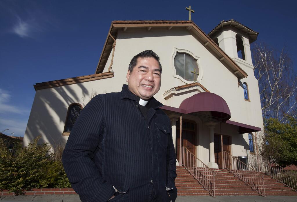The Philippine-born Father Alvin Villaruel is the new pastor for St. Francis Solano parish, which lost Father Mike Kelly last fall. (Robbi Pengelly/Index-Tribune)