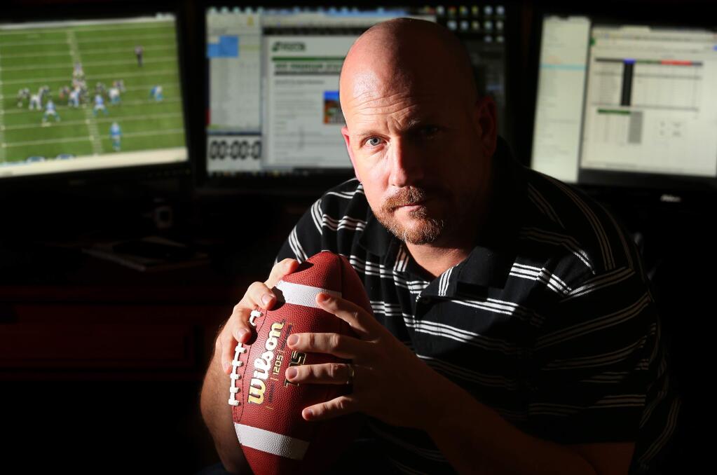 Rick Drummond is the editor in chief of Pro Football Focus, a football data tracking and analytics firm. (Christopher Chung/ The Press Democrat)