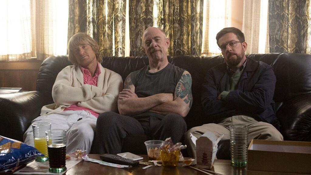 Two brothers (Owen Wilson and Ed Helms) hit the road to find their long-lost dad after they learn that their mom has been lying to them about his death. J.K. Simmons, center, plays Ronald Hunt, one of the potential father figures for the brothers. (Warner Bros. Pictures)