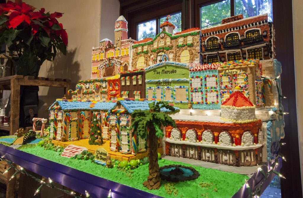 The Chateau St. Jean has an elaborate gingerbread replica of the Plaza. Six wineries throughout the valley are competing for best gingerbread creation. Displayed in each of their tasting rooms, guests are invited to vote for their favorites. (Photo by Robbi Pengelly/Index-Tribune)