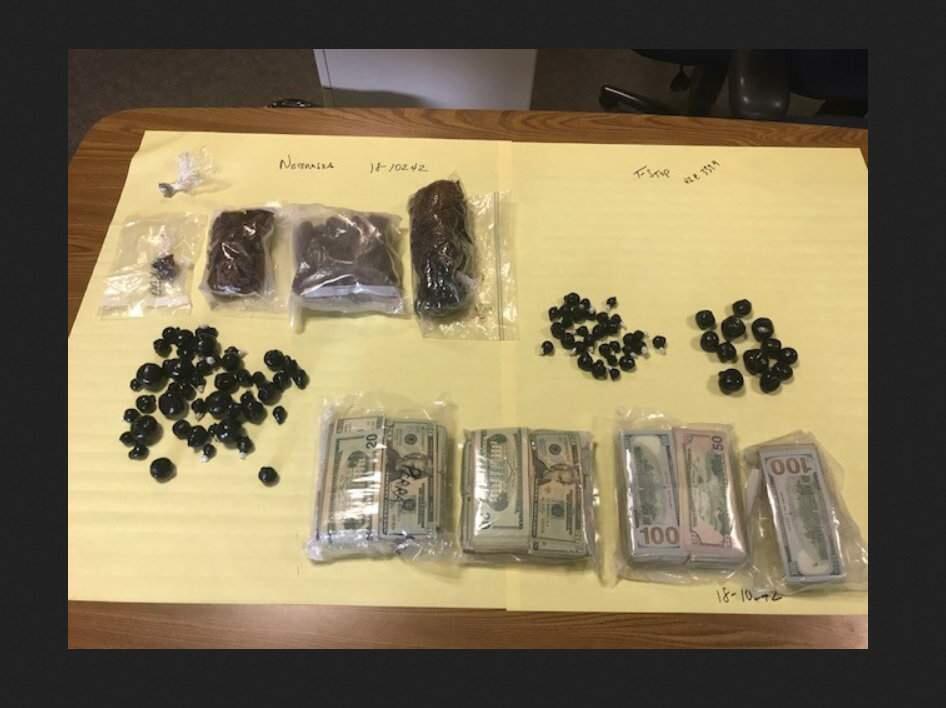 Drugs and money found at houses in Santa Rosa and Vallejo leading to the arrests of four men on Wednesday, Aug. 8, 2018. (SANTA ROSA POLICE DEPARTMENT)