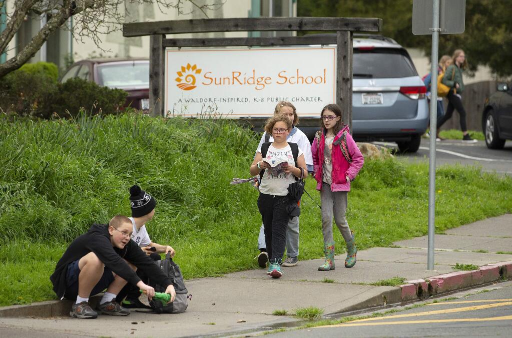 The Sebastopol's SunRidge School has the third highest percentage of kindergarteners with medical exemptions for vaccinations in the county at 51%. (photo by John Burgess/The Press Democrat)
