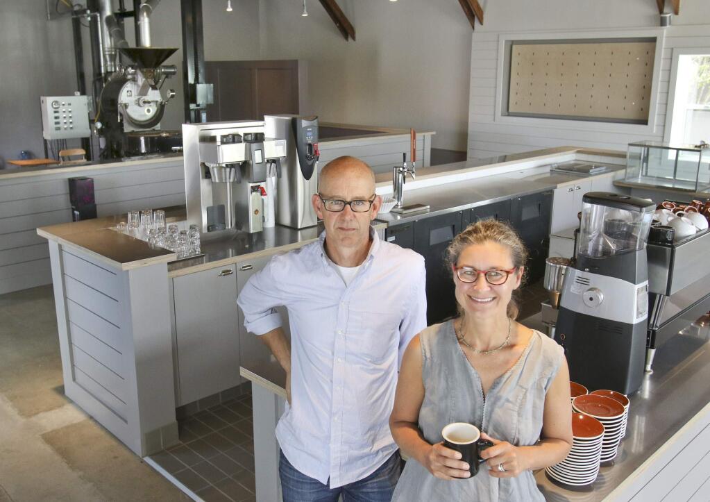 Co-owners Steve Decosse and Britt Galler at Acre's new location on Petaluma blvd North in Petaluma on Tuesday, August 11, 2015. (SCOTT MANCHESTER/ARGUS-COURIER STAFF)