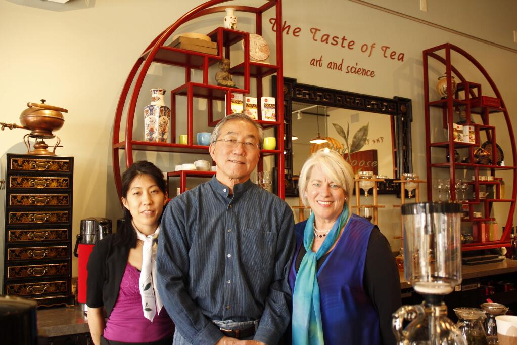 PHOTO: 1 by ANN CARRANZA -Donna, Nez and Tai Tokugawa are the new owners of Taste of Tea.