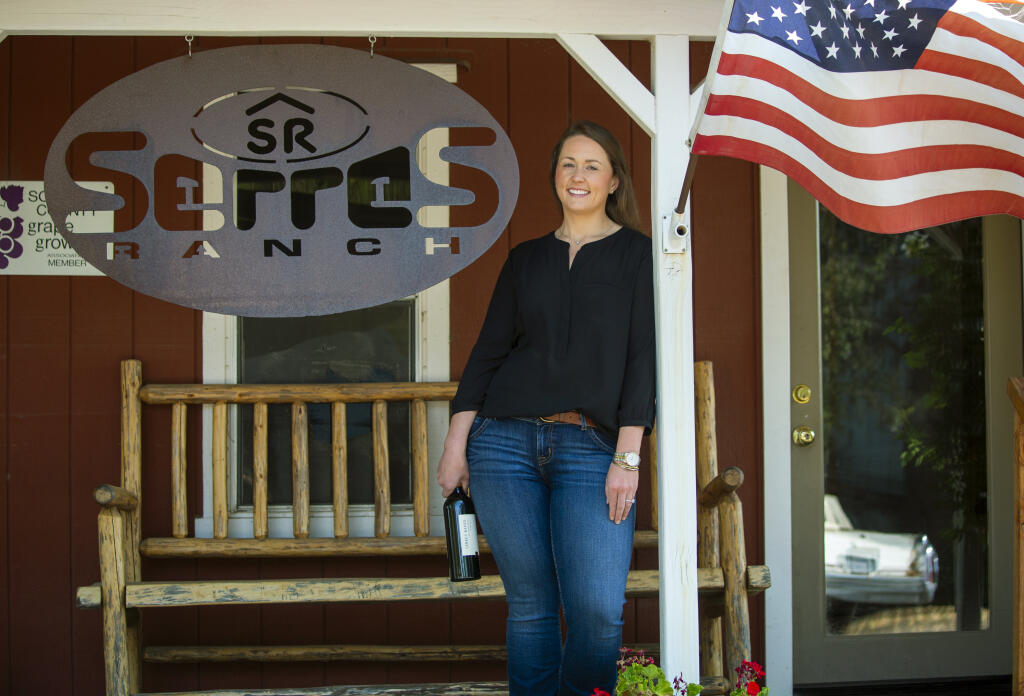 Taylor Serres, who grew up on who grew up on the 200-acre Sonoma Serres Ranch surrounded by cattle and grapes, has been appointed interim executive director of the Sonoam Valley Vintners and Growers Alliance. (Photo by Robbi Pengelly/Index-Tribune)