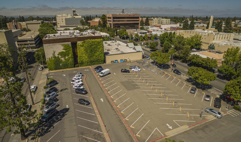 Cars are parked in Lot 7 near the post office in Santa Rosa, Saturday June 30, 2022.  (Chad Surmick / The Press Democrat file)