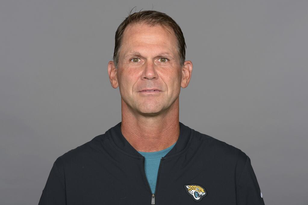 FILE - This is a 2020 file photo showing Trent Baalke of the Jacksonville Jaguars NFL football team.  The Jacksonville Jaguars formally named Baalke general manager on Thursday, Jan. 21, 2021. (AP Photo)