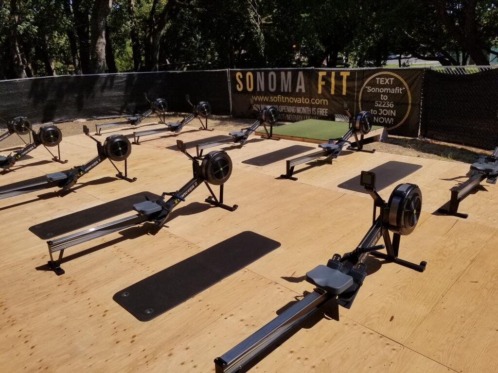 Sonoma Fit moved some of its equipment outdoors over the summer, where it is allowed to operate under the state’s purple tier.