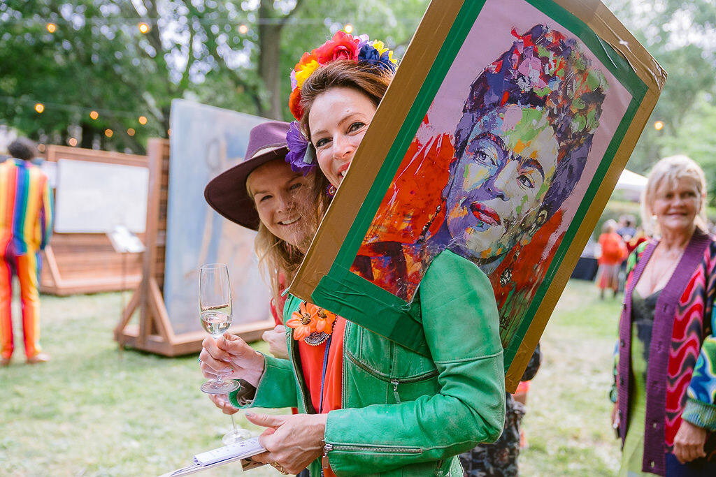 The theme of this year's Nimbus Art's fundraiser was "Palette Paradiso" (“all things color”), and guests dressed accordingly. (Briana Forgie Photography)