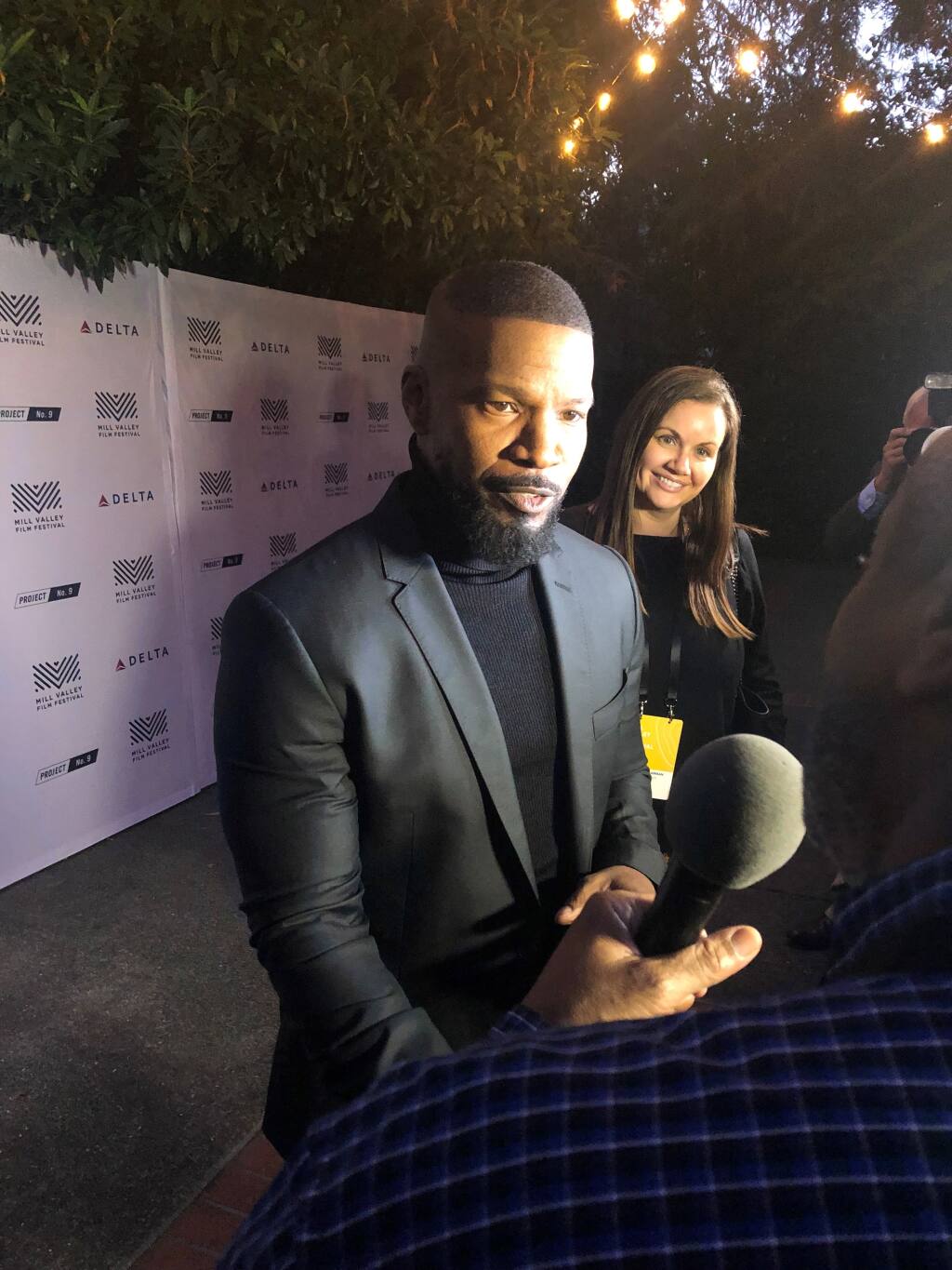 Jamie Foxx at the Mill Valley Film Festival, appearing with his film “Just Mercy,” in 2019. (Photo by David Templeton)