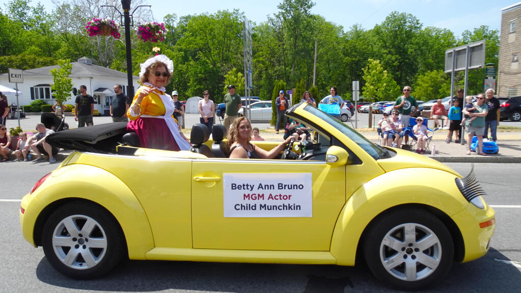 Sonoma resident Betty Ann Bruno, who appeared as a child Munchkin in the film, “The Wizard of Oz,” is honored at the Oz-Stravaganza 2023 parade, which took place on Saturday, June 3. The world’s largest and longest-running celebration of the book by L. Frank Baum and “all things Oz,” Oz-Stravaganza attracts 30,000 people each year and is held in Chittenango, New York, where Baum was born. (Photo: Craig Scheiner)