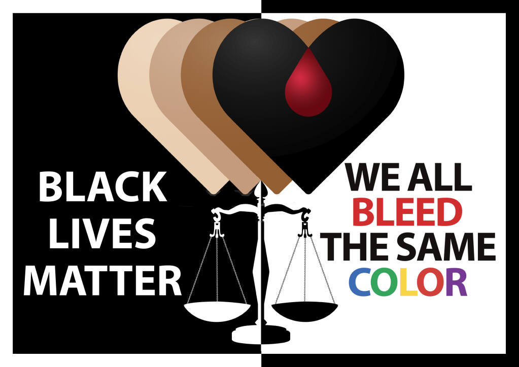BLM JUSTICE - We all Bleed the Same Color