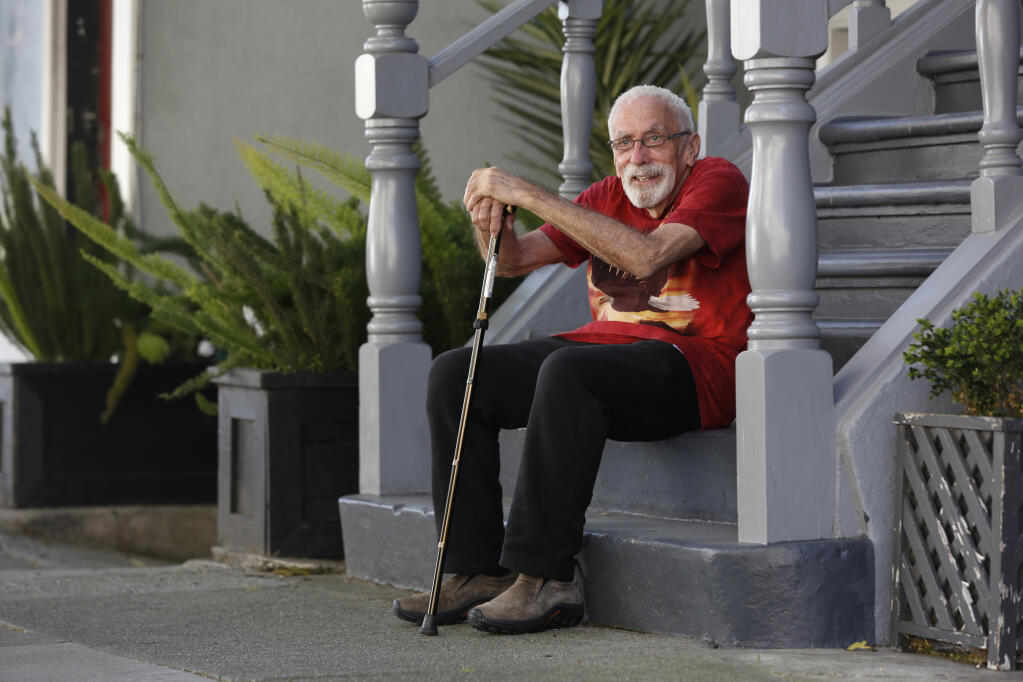 Bob Starkey, a former Oakmont resident, near his home in San Francisco on Tuesday, March 30, 2021. (Beth Schlanker / The Press Democrat)