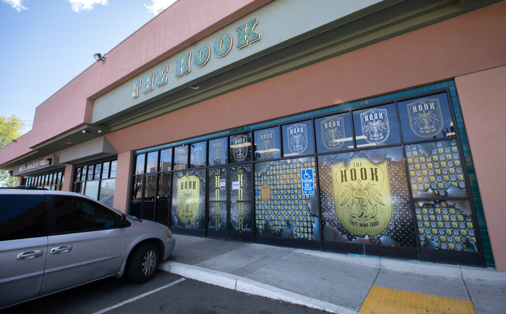 The Hook cannabis dispensary owned by Santa Rosa Council member Eddie Alvarez, 817 Russell Ave suite c, Santa Rosa, April 3, 2023. (Chad Surmick / Press Democrat)