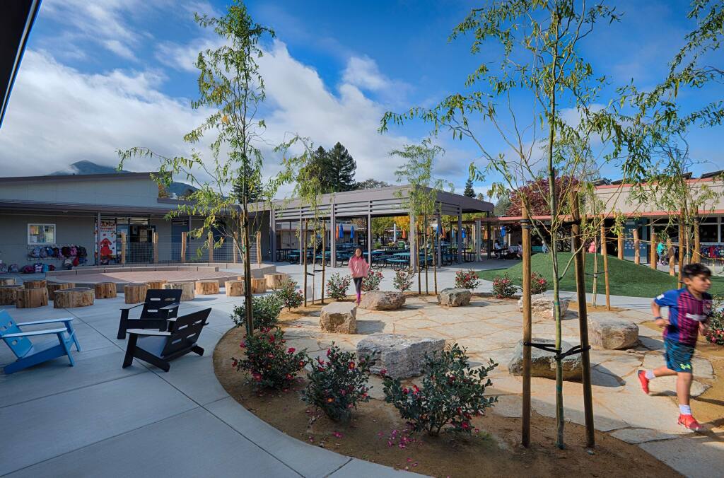 Bacich Elementary School gets a new classroom and administration building in Greenbrae in 2019. (courtesy photo)