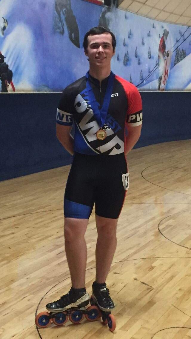 SUBMITTED PHOTOAfter winning another regional championship, Petaluma inline speed skater Aidan Eustace is not preparing for the Nationals.