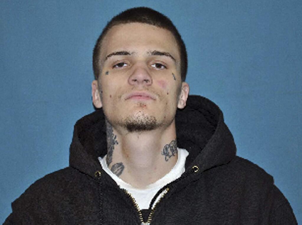 This 2015 booking photo released by the Northbridge, Mass., Police Department shows Kyle Kennedy, serving time at the Souza-Baranowski Correctional Center in Shirley, Mass. David Wedge, a spokesman for Kennedy's attorney, said Wednesday, April 26, 2017, that Kennedy and former New England Patriots star Aaron Hernandez, inmates at the maximum security the Souza-Baranowski Correctional Center., had asked to be cellmates last September. He said the request initially was approved, but then denied. (Northbridge Police Department via AP)