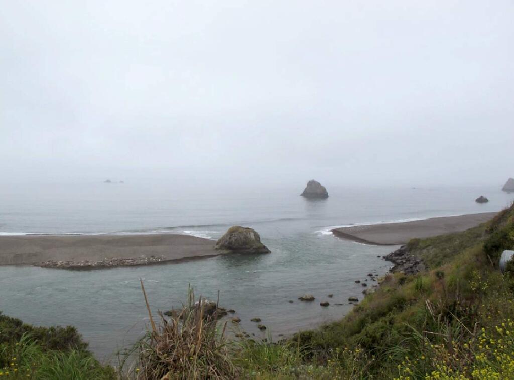 The breach at the mouth of the Russian River near Jenner. (PD File)