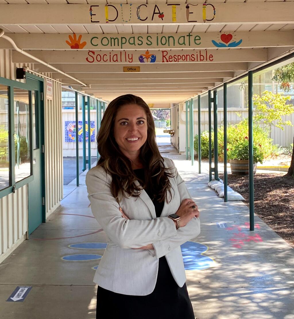 New Prestwood Principal Jennifer Montgomery on the elementary school campus. (Submitted)