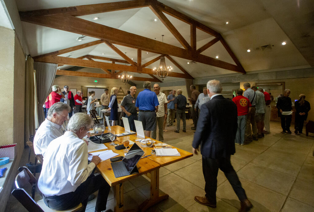 The weekly meeting of Rotary of Sonoma Valley at Seven Branches on Wednesday, July 14, 2021. (Photo by Robbi Pengelly/Index-Tribune)
