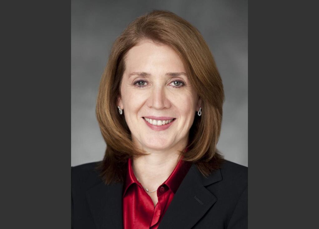 This 2012 photo provided by Morgan Stanley shows outgoing Chief Financial Officer Ruth Porat. Morgan Stanley on Tuesday, March 24, 2015 announced that Porat is leaving the New York investment bank for the same job at Google. (AP Photo/Camera 1 via Morgan Stanley, Larry Lettera)