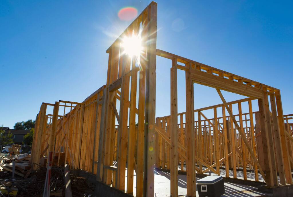 Petaluma, CA. Monday, October 23, 2017._Construction continues at the Altura Apartments where they plan to include more affordable housing in Petaluma. (CRISSY PASCUAL/ARGUS-COURIER STAFF)