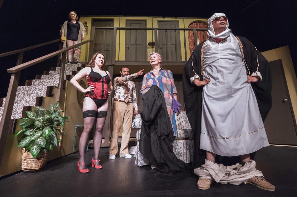 The Sonoma Arts Live production of Michael Frayn's popular farce 'Noises Off!' continues through May 31 on the Rotary Stage in Andrews Hall at the Sonoma Community Center. (Photos by Robbi Pengelly/Index-Tribune)