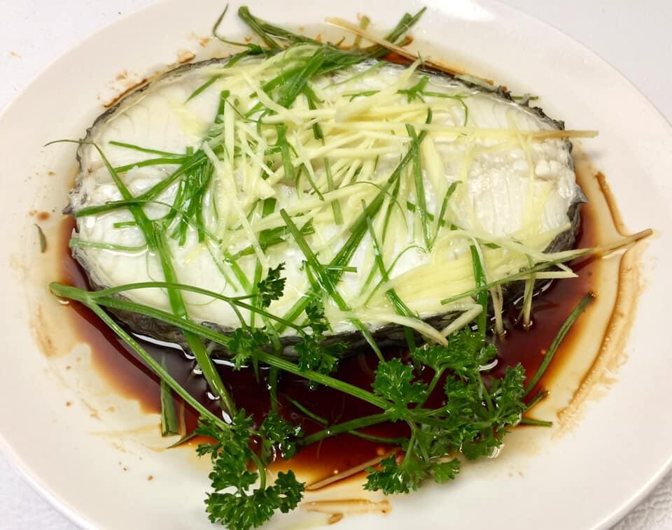 Steamed sea bass with soy sauce and scallions. (Photo courtesy of Fantasy Restaurant)