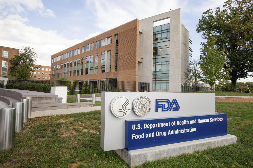 FILE - The U.S. Food and Drug Administration campus in Silver Spring, Md., is photographed on Oct. 14, 2015. A drug company is seeking U.S. approval for the first-ever birth control pill that women could buy without a prescription. The request from a French drugmaker sets up a high-stakes decision for the FDA amid the political fallout from the Supreme Court's recent decision overturning Roe v. Wade. (AP Photo/Andrew Harnik, File)
