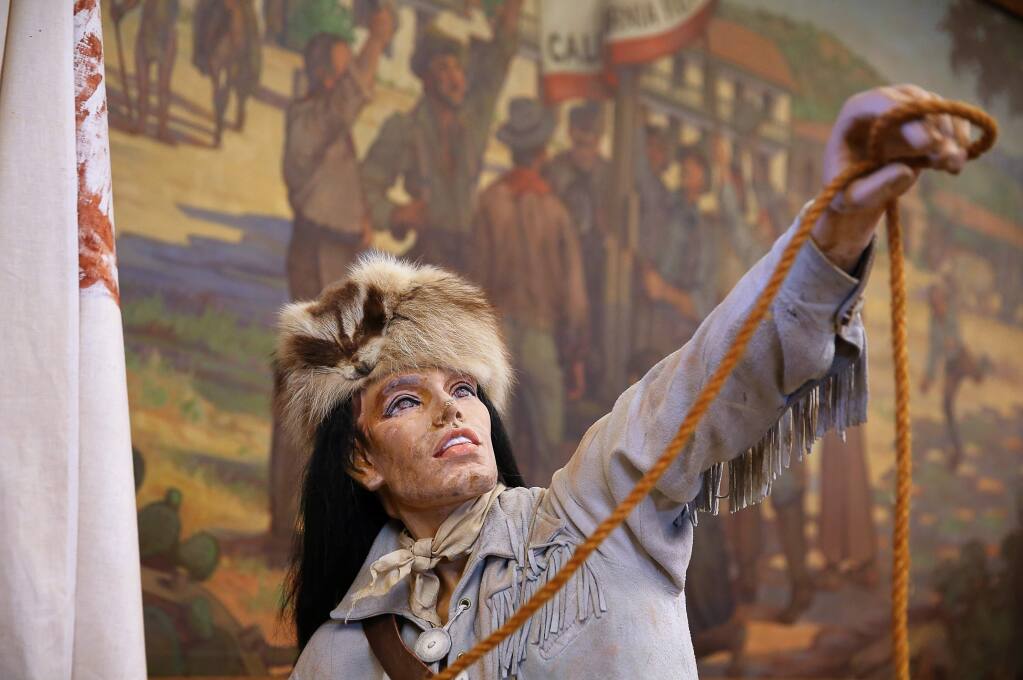A mannecquin portraying the Bear Flag Revolt on exhibit at the Depot Park Museum in Sonoma. (Christopher Chung/ The Press Democrat)
